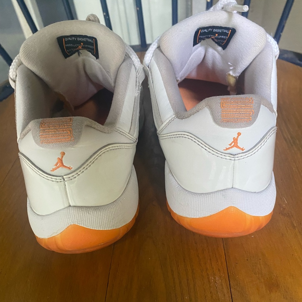 Jordan Women’s White and Orange Sneakers - Picture 3 of 6